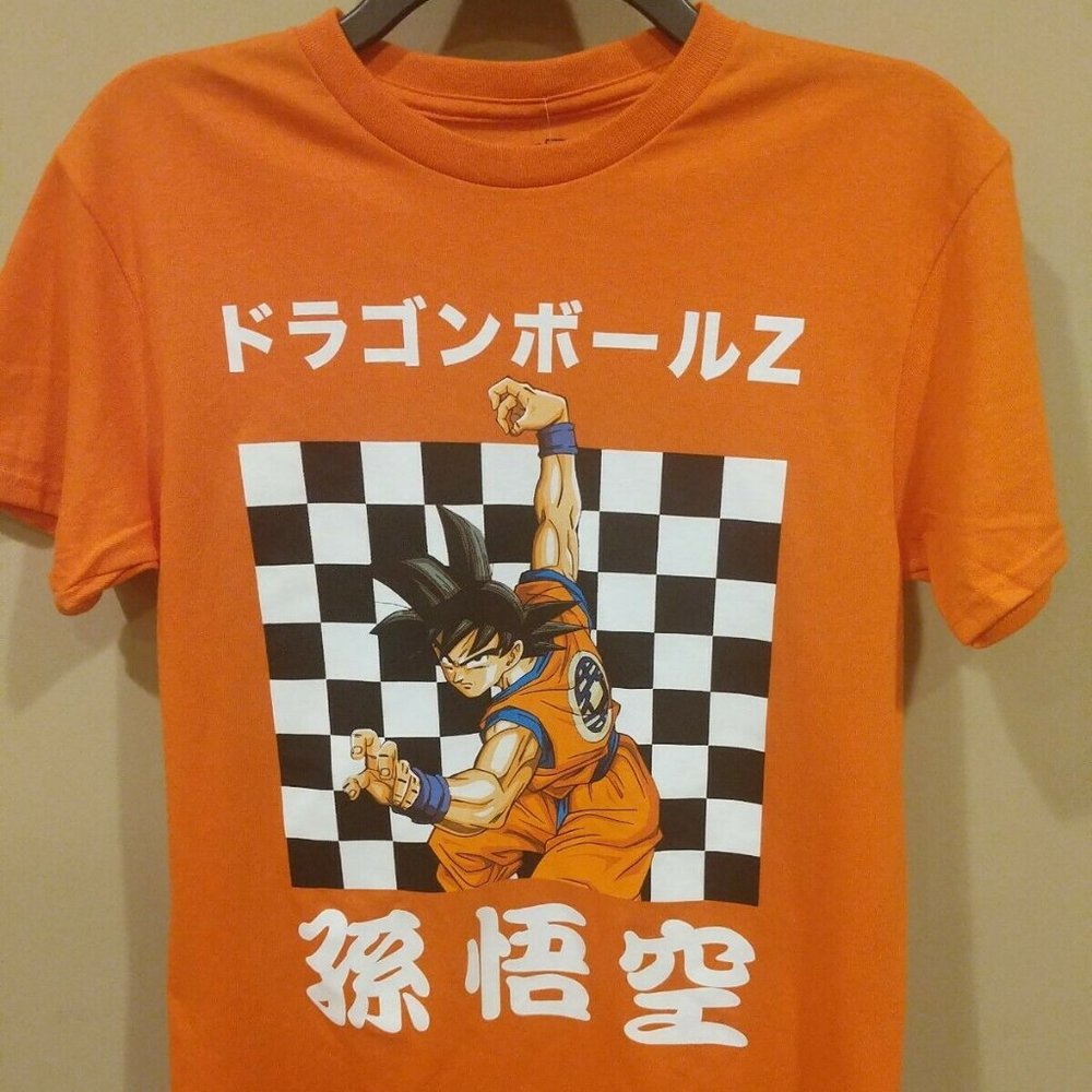 Dragon Ball Z SON GOKU Kanji Orange T-shirt Size Small
